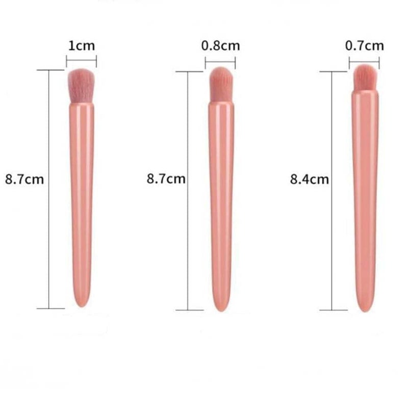SHOPELLA 5 Piece Makeup Brushes Set Professional Travel Small Makeup Brushes with Brush Case Builtin Mirror Portable Cosmetic Brushes for Eyeshadow Powder Foundation Blush - Image 2