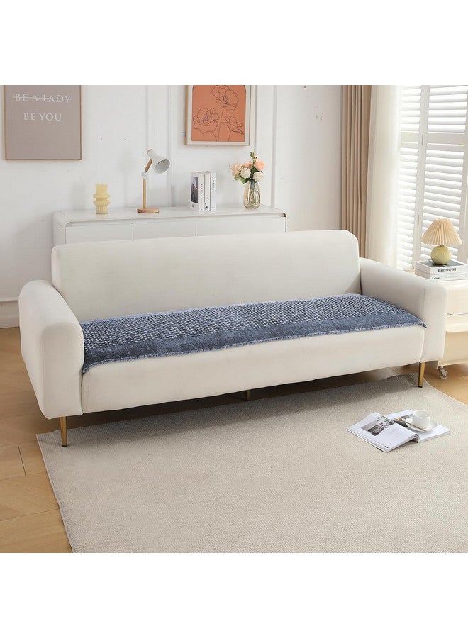 HOKIPO HOKIPO Poly Velvet Handloom Made Thick Sofa Cover Mats For L Shape And 1/2/3 Seater Sofa. Make Your Own Sofa Cover Set, Mat Length 60(D) X 220(L) Cm, Silver Grey (In-762-Sgry)  - Image 1