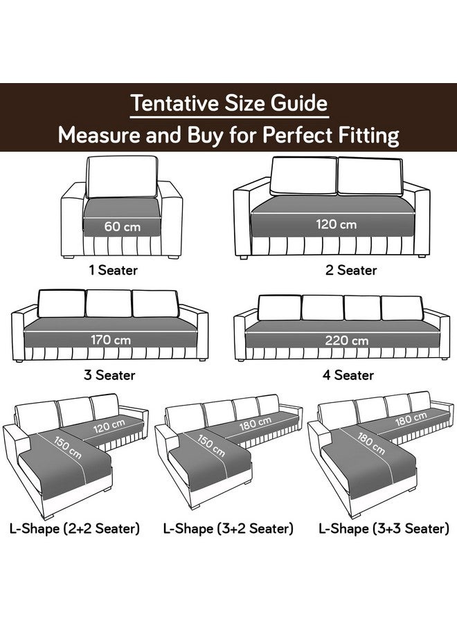 HOKIPO HOKIPO Poly Velvet Handloom Made Thick Sofa Cover Mats For L Shape And 1/2/3 Seater Sofa. Make Your Own Sofa Cover Set, Mat Length 60(D) X 220(L) Cm, Silver Grey (In-762-Sgry)  - Image 5