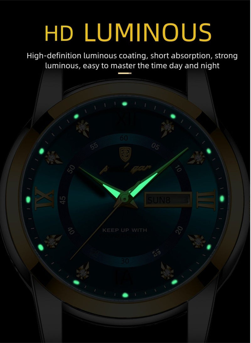 POEDAGAR Watches for Men ,Waterproof Luminous Men's Watch Quartz-Case 41mm - Image 3
