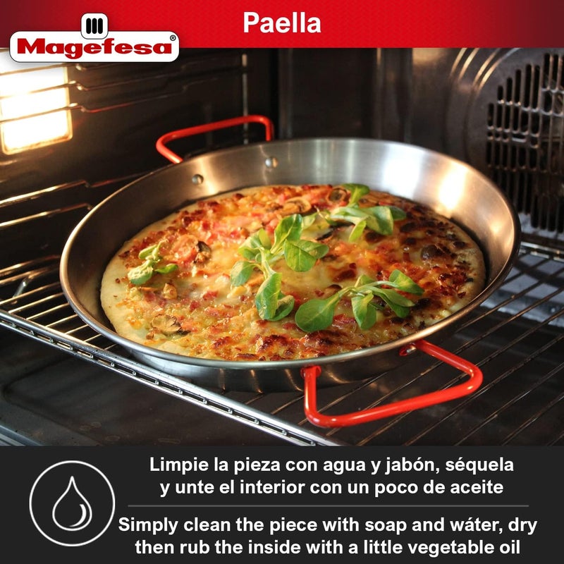 Magefesa MAGEFESA CARBON STEEL paella pan in polished Steel 17 in  42 cm  10 Servings - Image 3