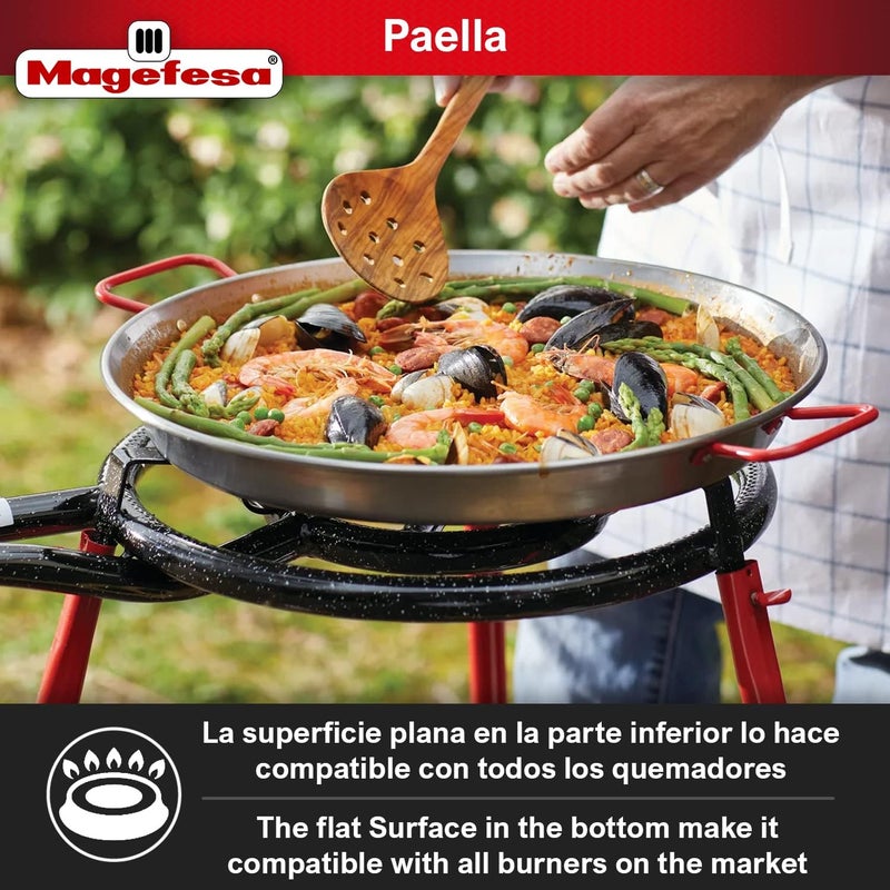 Magefesa MAGEFESA CARBON STEEL paella pan in polished Steel 17 in  42 cm  10 Servings - Image 5