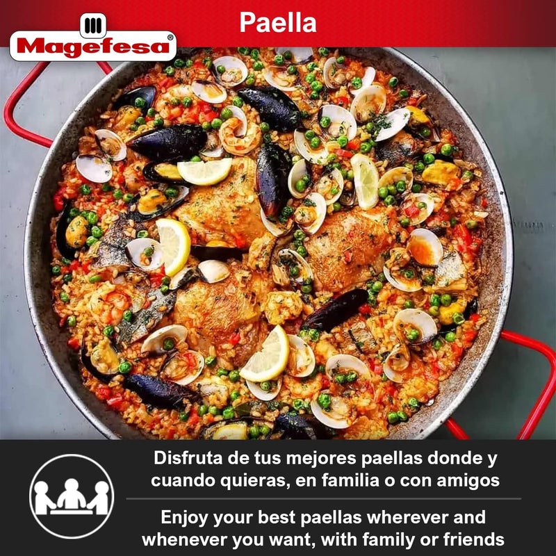 Magefesa MAGEFESA CARBON STEEL paella pan in polished Steel 17 in  42 cm  10 Servings - Image 2