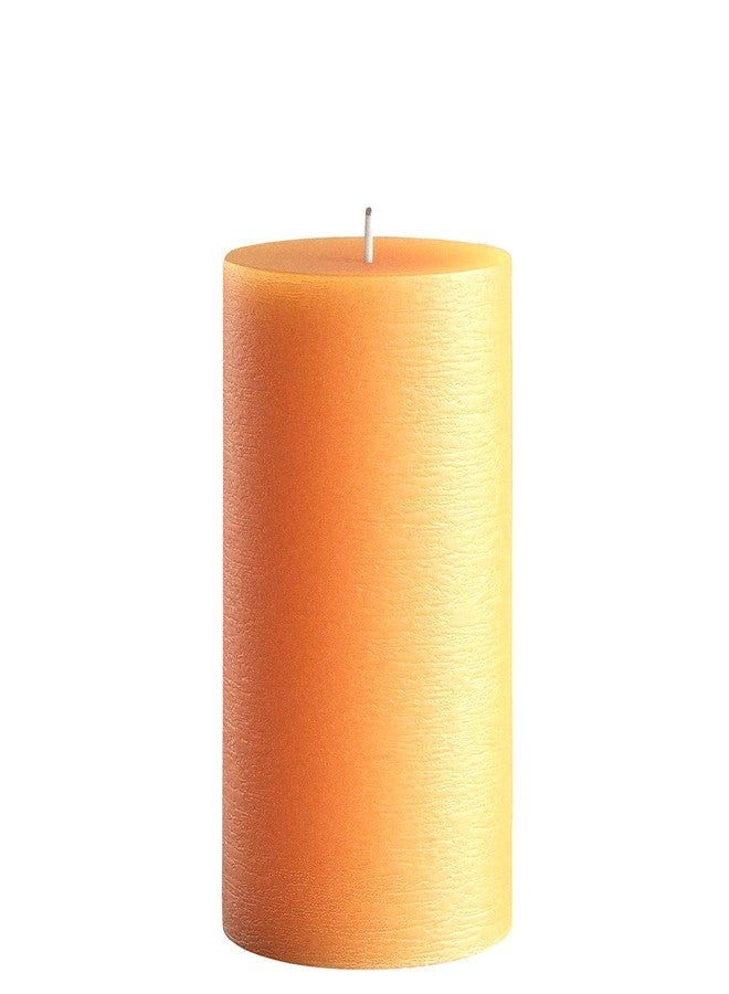 Luces Paraffin Wax Smokeless Scented 2.5"X3" Orange Tall Pillar Candle for Decoretion Pack of 2 - Image 3