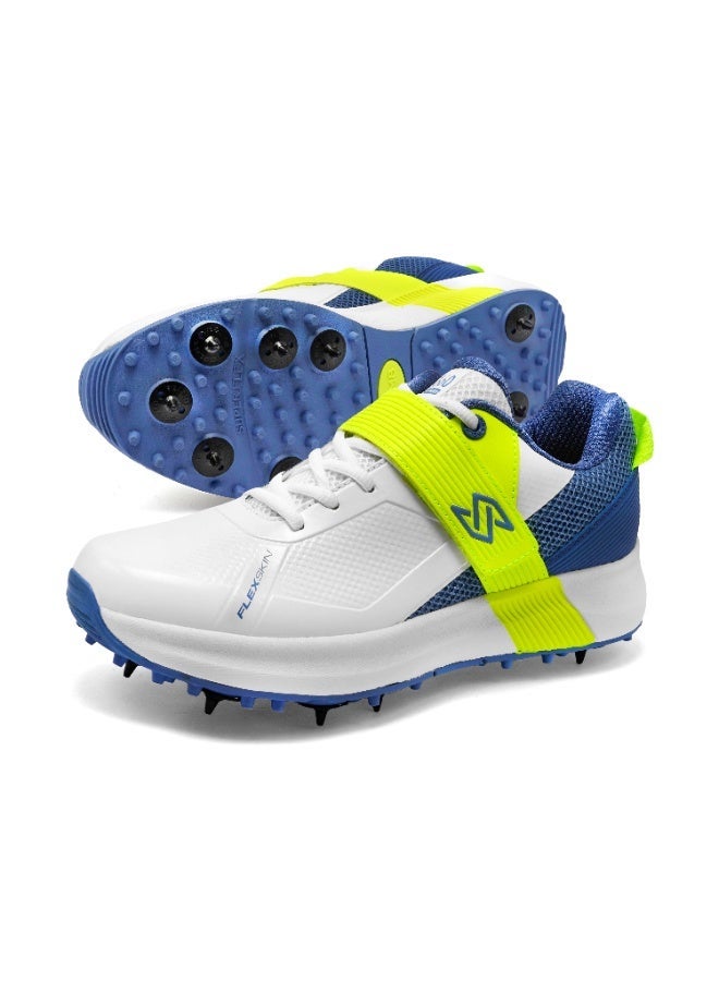 SOLM8 S60Pro Cricket Spike Shoes  Metal Replaceable Spikes, Velcro Strap & Easy-Clean Flex Skin, Ultralight Insole Cushioning for Professional Players - Image 1