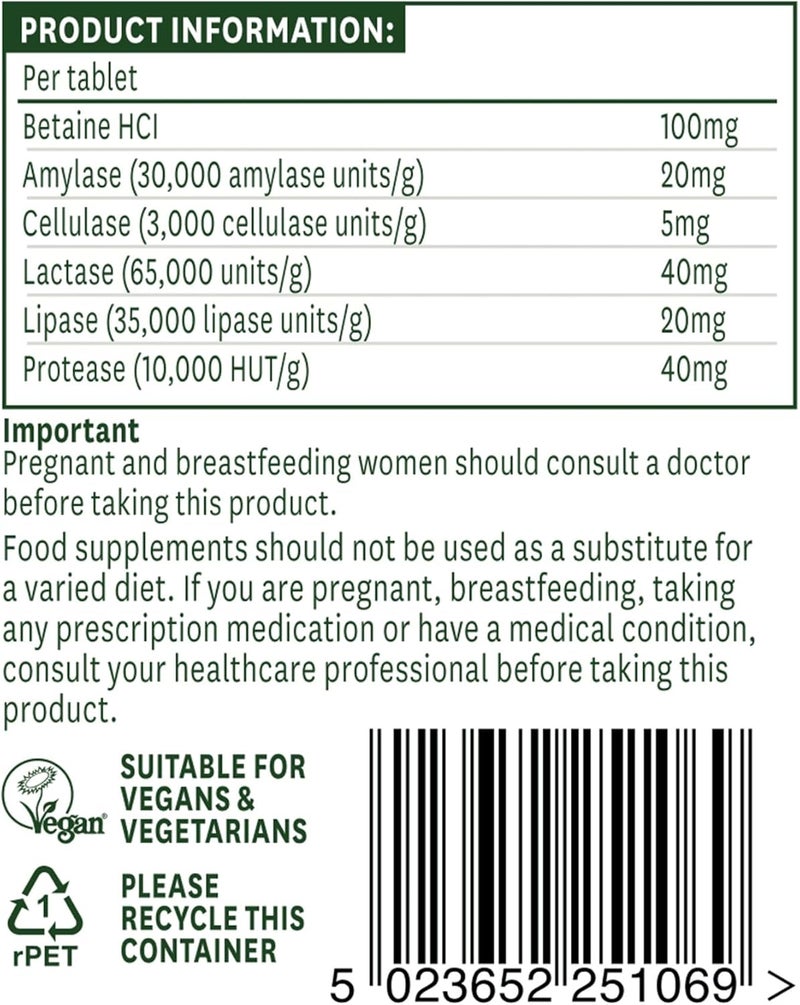 Natures Aid 2 Pack Natures Aid Digestive Enzyme Complex 60s 2 Pack Bundle - Image 3