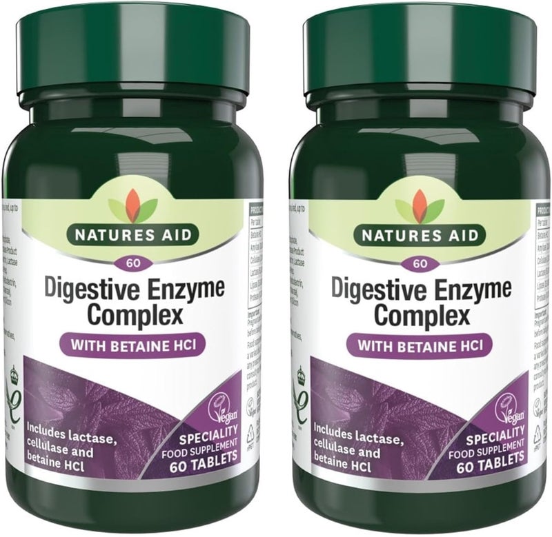 Natures Aid 2 Pack Natures Aid Digestive Enzyme Complex 60s 2 Pack Bundle - Image 1