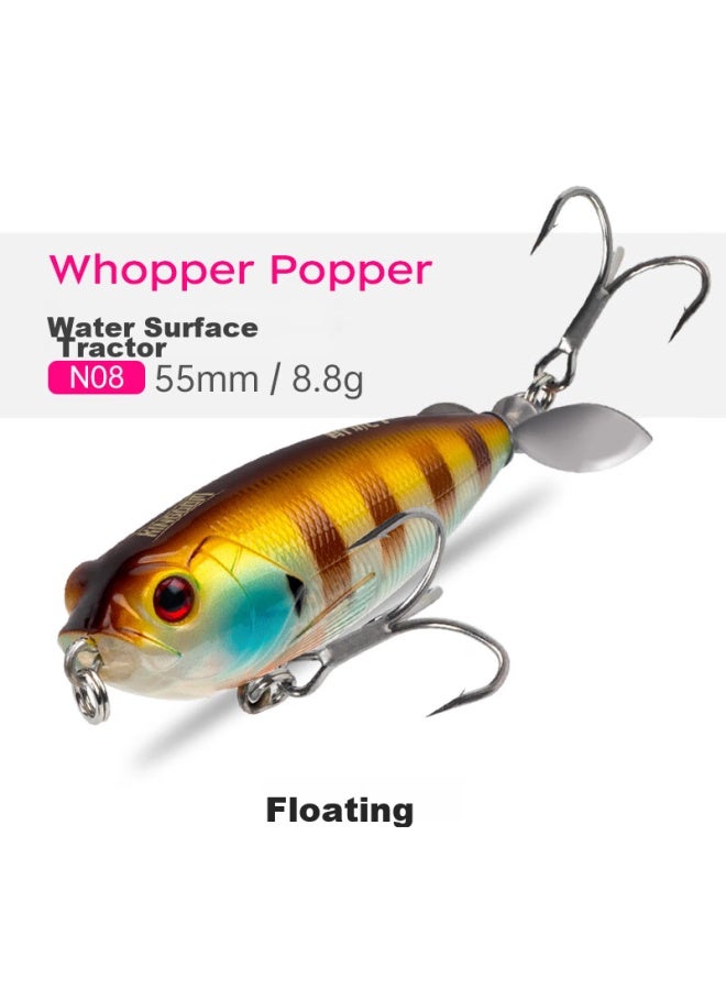 King Lure King Bait, Water Surface Tractor Propeller, Floating Pencil Artificial Bait For Freshwater Bass, N08 - Image 1