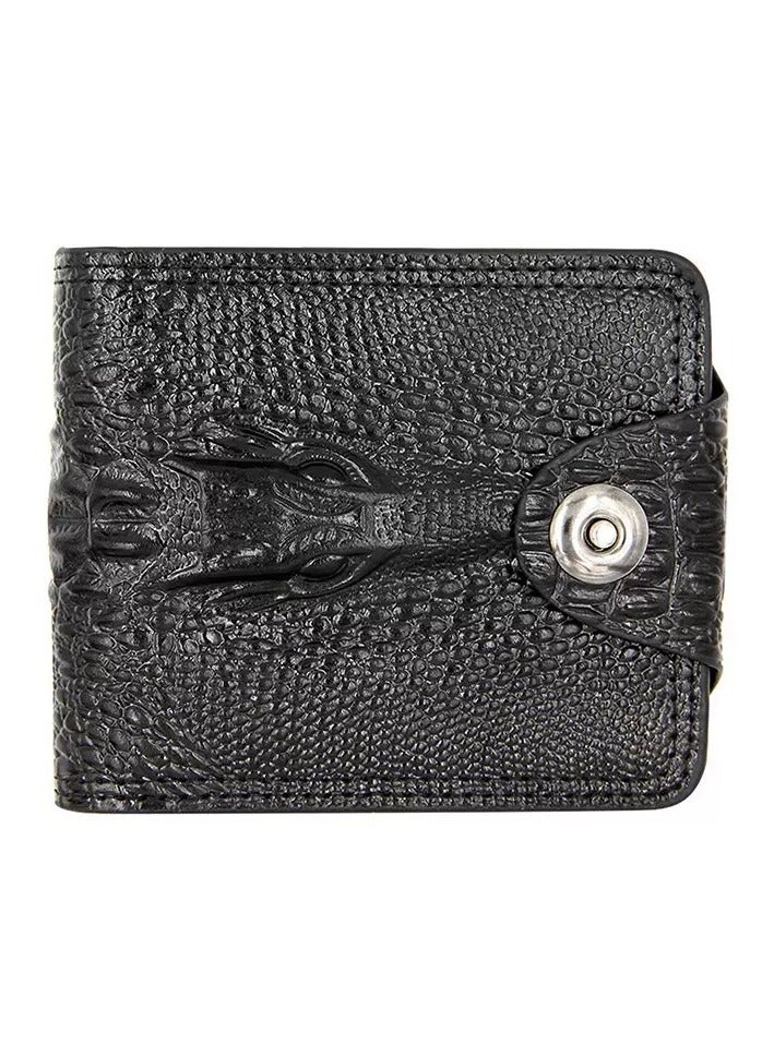 Men Short PU Leather Wallet Croc Business Purse For Birthday Wedding Anniversary Father's Day  - Image 1