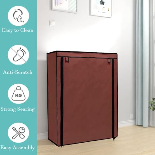 PHILOSHOP Shoe Rack Cover for Home Only for 12-Layer Portable Foldable Shoe Stand Non Woven Zipper Fabric Cover - Image 4