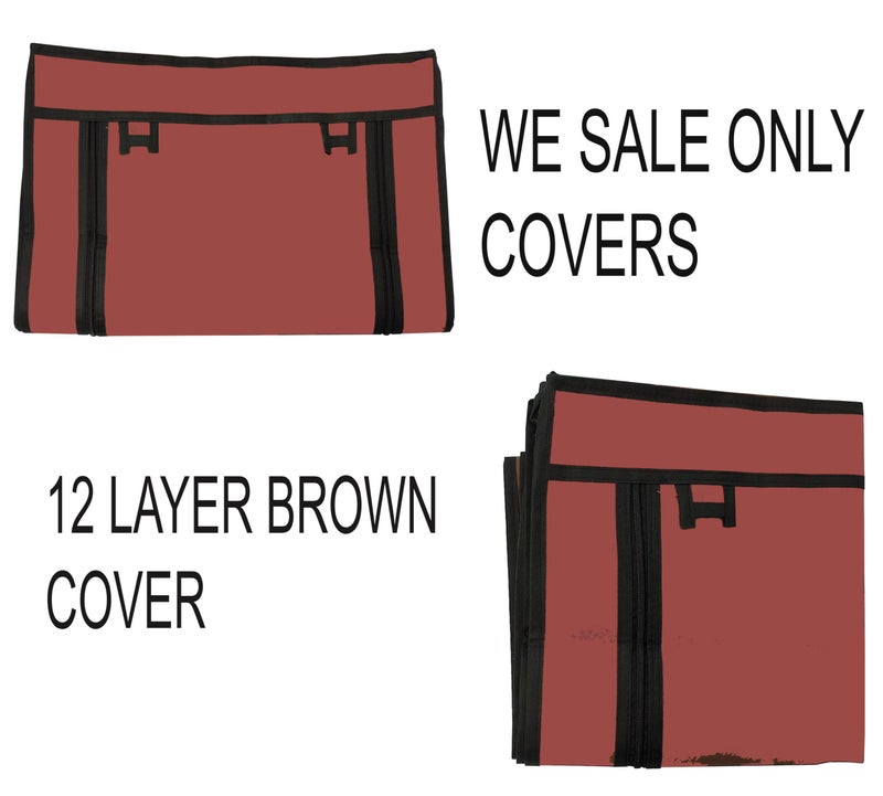 PHILOSHOP Shoe Rack Cover for Home Only for 12-Layer Portable Foldable Shoe Stand Non Woven Zipper Fabric Cover - Image 5