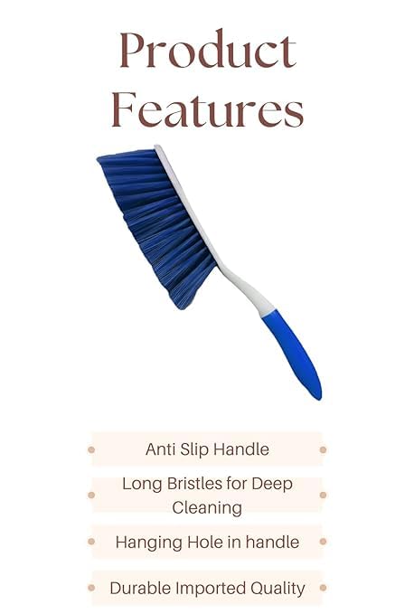 Dust Cleaning Brush for Carpet Cleaning Bed Sofa Curtains Mats and Household Upholstery Multicolor Pack of 2  - Image 5