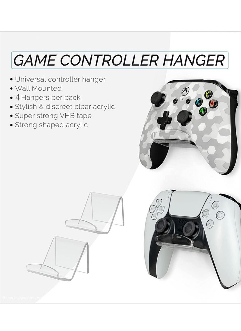 Generic - Game Controller Wall Mount Holder Stand (4 Pack) For Xbox One Ps4 Ps5 Steam Switch Pc Universal Gamepad Accessories - Image 1