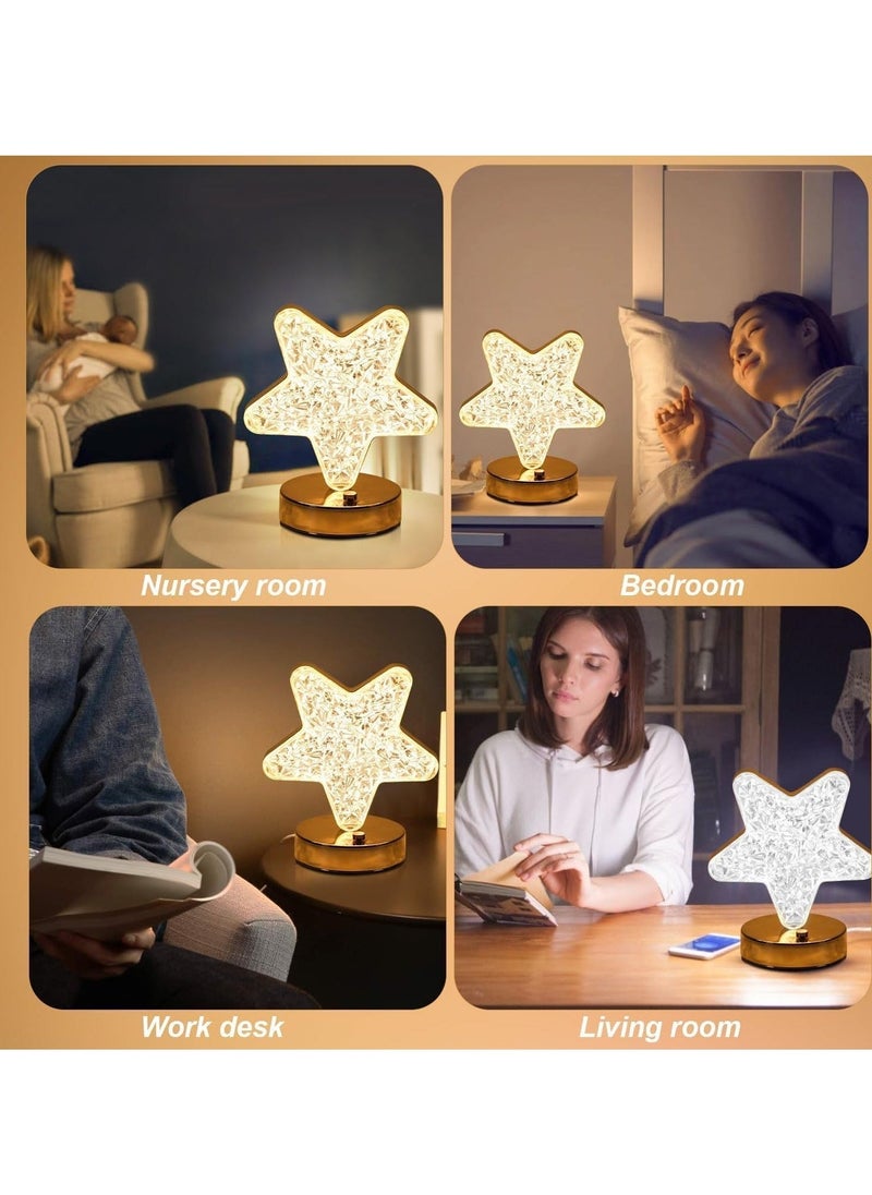 Ramadan Lamp,Ramadan Decorations,Crystal Table Lamp Star Shape Night Light Touch LED Nightstand Lamp Desk Lamp for Home Bedroom Living Room Office Ramadan Table Decorations - Image 4