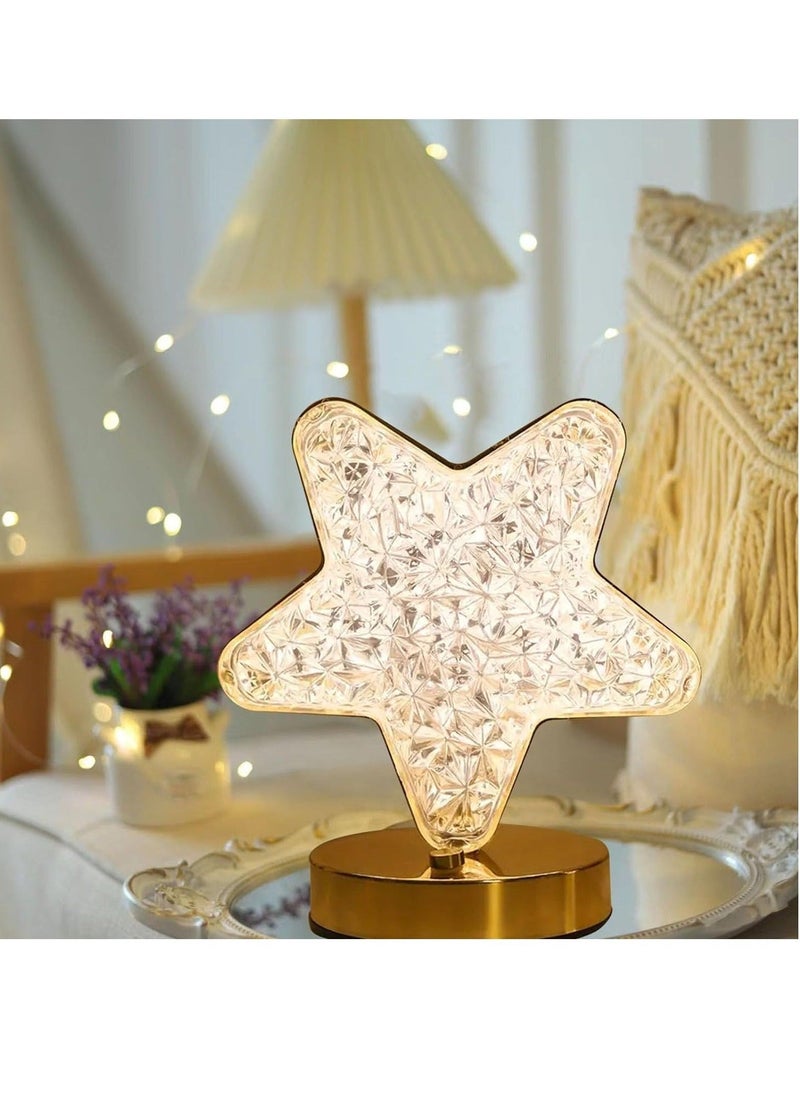 Ramadan Lamp,Ramadan Decorations,Crystal Table Lamp Star Shape Night Light Touch LED Nightstand Lamp Desk Lamp for Home Bedroom Living Room Office Ramadan Table Decorations - Image 2