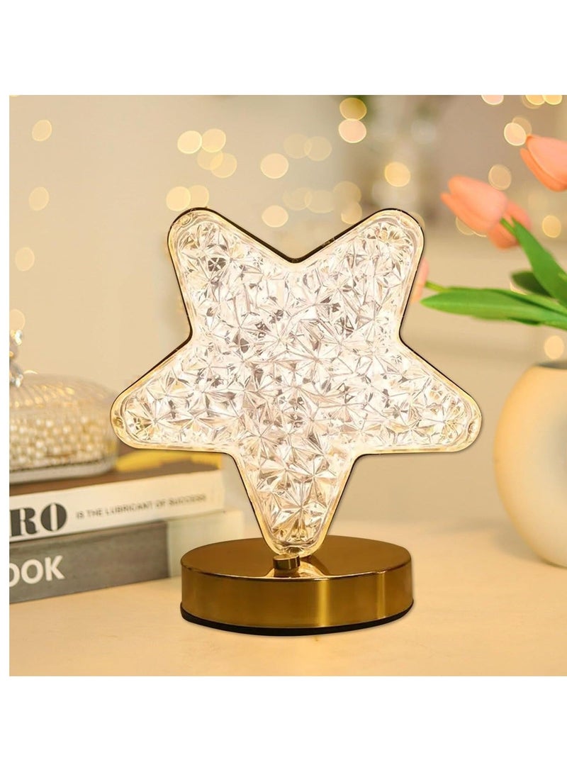 Ramadan Lamp,Ramadan Decorations,Crystal Table Lamp Star Shape Night Light Touch LED Nightstand Lamp Desk Lamp for Home Bedroom Living Room Office Ramadan Table Decorations - Image 3