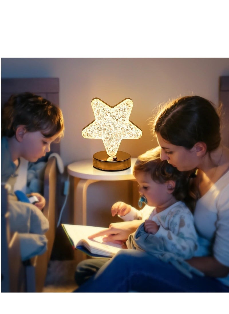 Ramadan Lamp,Ramadan Decorations,Crystal Table Lamp Star Shape Night Light Touch LED Nightstand Lamp Desk Lamp for Home Bedroom Living Room Office Ramadan Table Decorations - Image 5