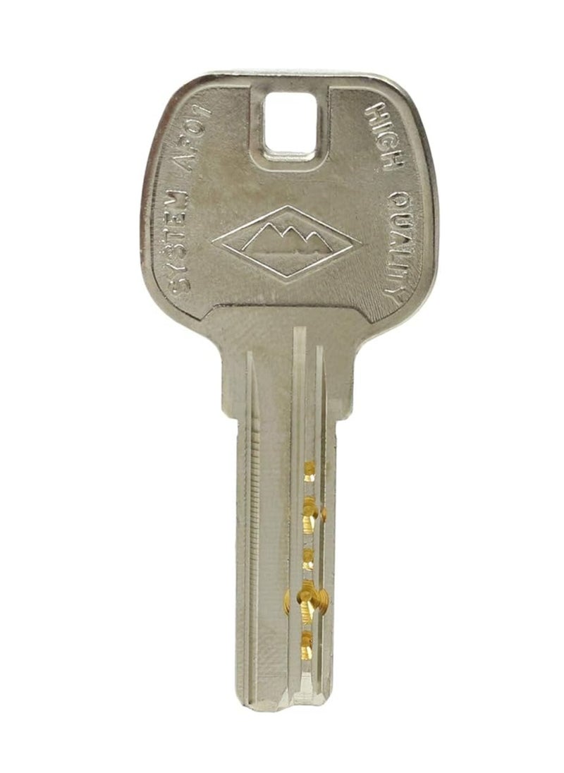 Profile Door Lock Cylinder 5 Keys Silver  - Image 2