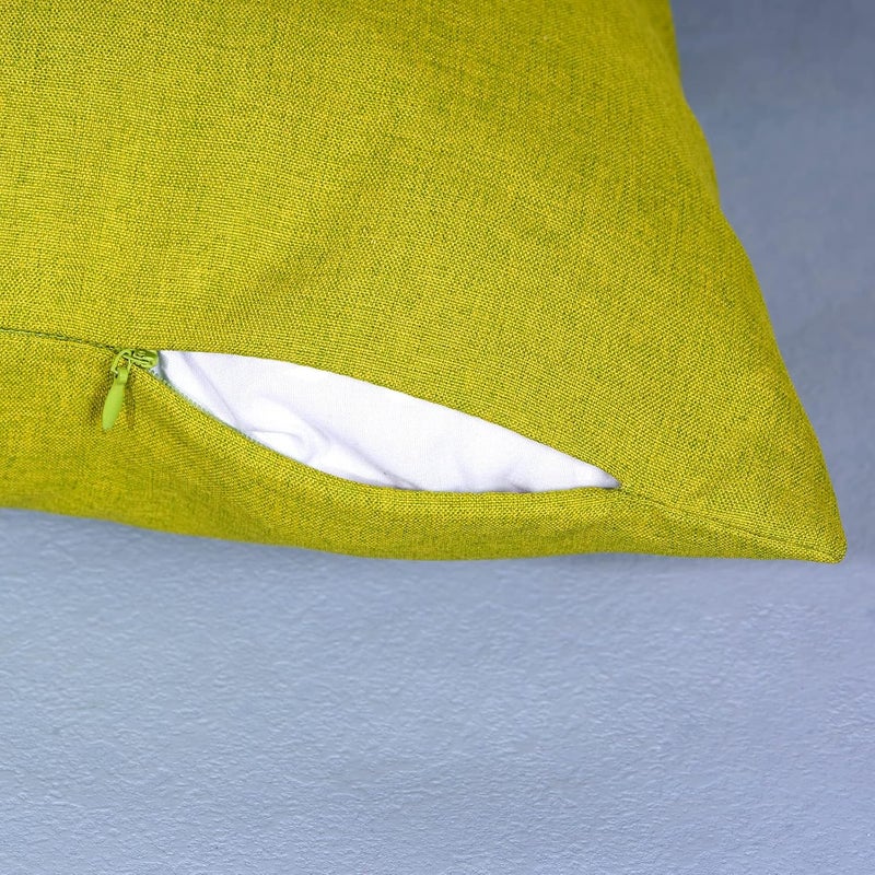 yeabwps Pack of 4 Decorative Outdoor Waterproof Throw Pillow Covers ONLY Square Garden Cushion Cases for Patio, Couch, Tent and Sofa, 18 x 18 Inches, (Yellow, Light Green, Orange, Blue-Green) - Image 3