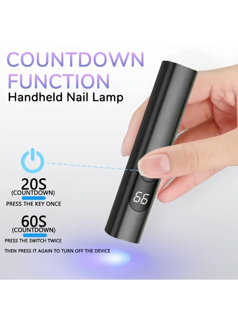Multifunctional Portable Flashlight USB Nail Light with Timer - Image 3