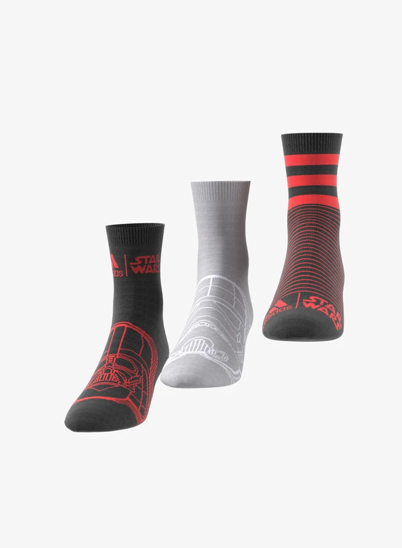 Adidas Kids 3 Pack Star Wars Crew Sock