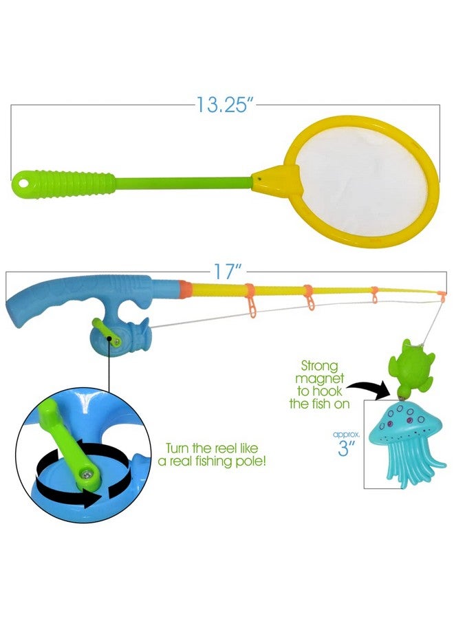 ArtCreativity Fishing Toys Set for Toddlers, Magnetic Fishing Set with Rods, Nets, Bag, and 30 Aquatic Toys, Interactive Fishing Game for Kids, Swimming Pool, Bath Toys for Kids, Boys and Girls - Image 3