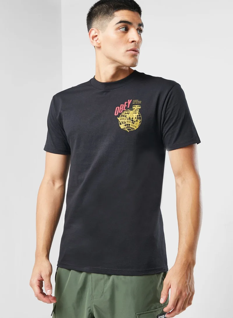 OBEY Hammer Globe T-Shirt