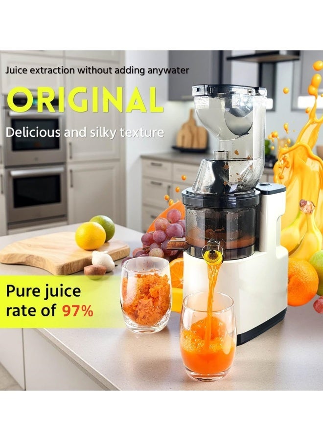 إم مياويان عصارة ضغط بارد مع فاصل عصير، عصارة خضروات وفواكه متعددة الوظائف للاستخدام المنزلي/التجاري، خلاط كبير القطر، عصارة بطيئة أوتوماتيكية بالكامل - Image 3