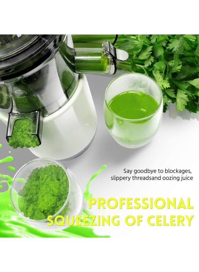 إم مياويان عصارة ضغط بارد مع فاصل عصير، عصارة خضروات وفواكه متعددة الوظائف للاستخدام المنزلي/التجاري، خلاط كبير القطر، عصارة بطيئة أوتوماتيكية بالكامل - Image 5