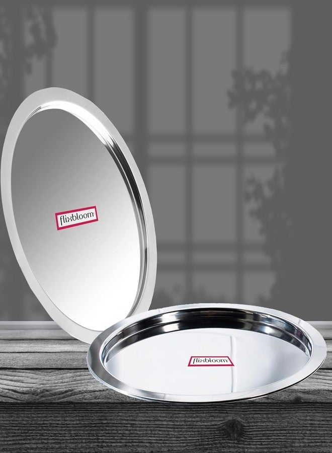 Flixbloom Special Multipurpose Kitchen Essential Heavy Duty Stainless Steel Perfect Gauge Ciba/Lids/Tope Cover/Lid//Patila/Bhagona Lid/Cookware Pot Cap (24.5cm, 26cm) - Image 4