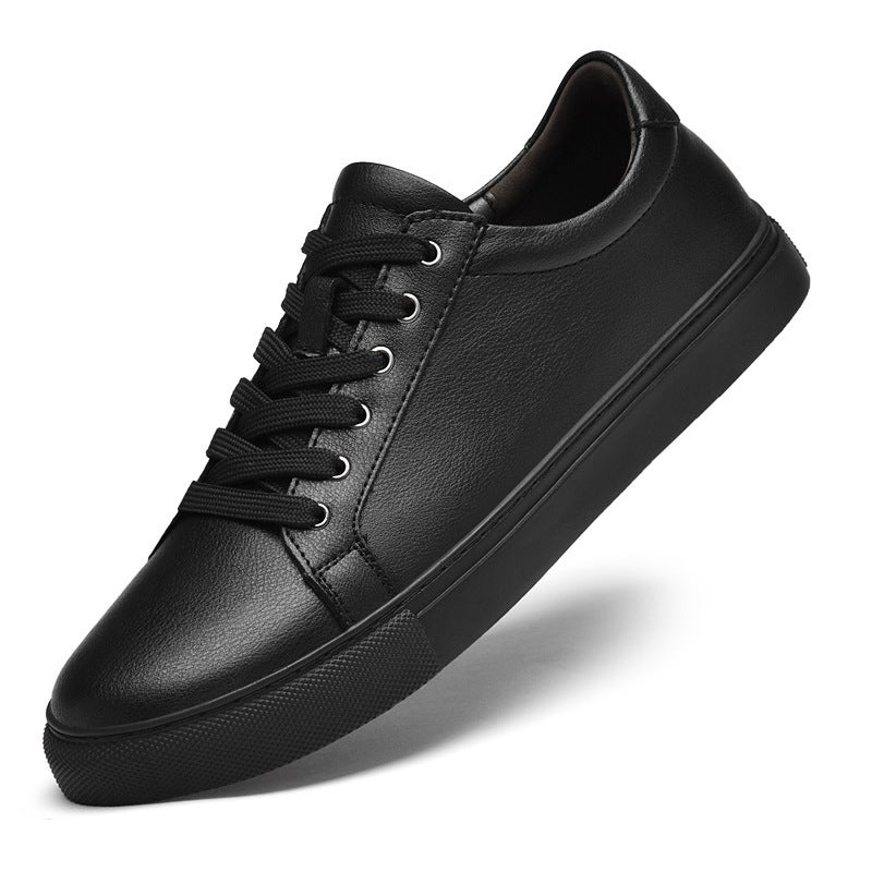 Small White Shoes Men'S Leather Punching Hollow Cowhide Shoes Joker 35 Small Size Men'S Shoes 36 Sports Casual White Shoes 37 - Image 4
