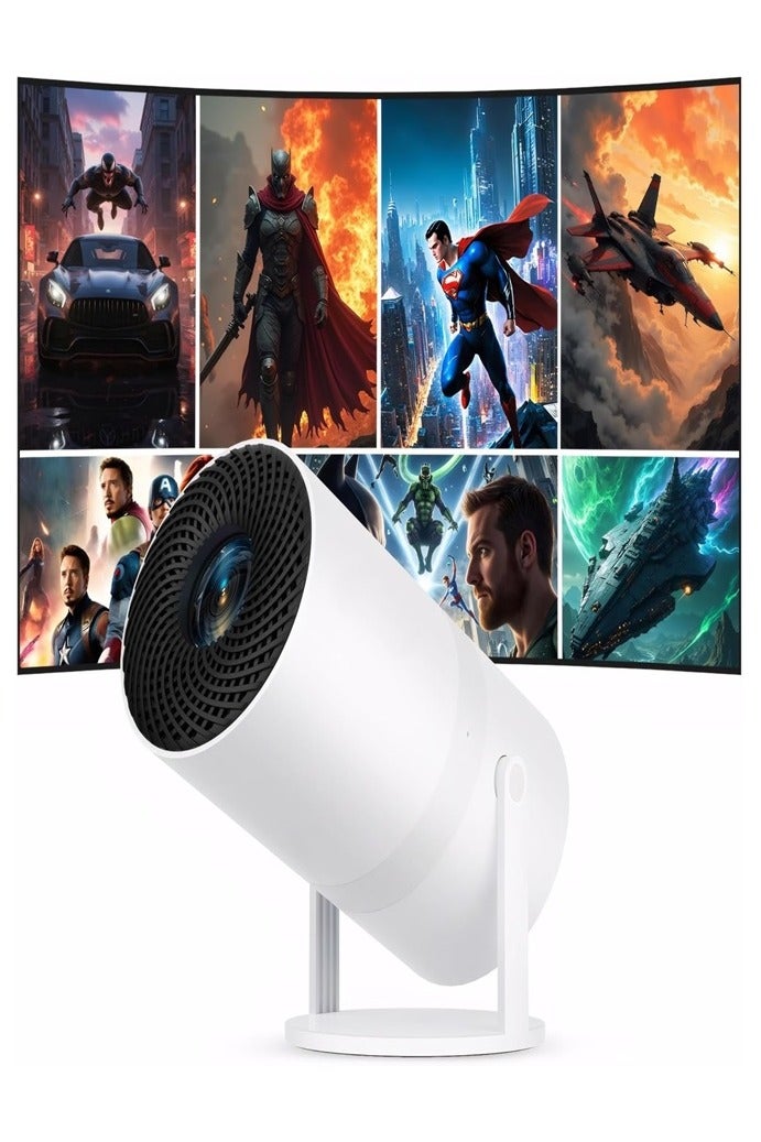 High-quality 4K projector, easy to carry and move around at home or on the go, Android 11, Wi-Fi, compatible with all TVs, HDMI input and USB port available, works with PlayStation, Apple and Android devices - Image 2