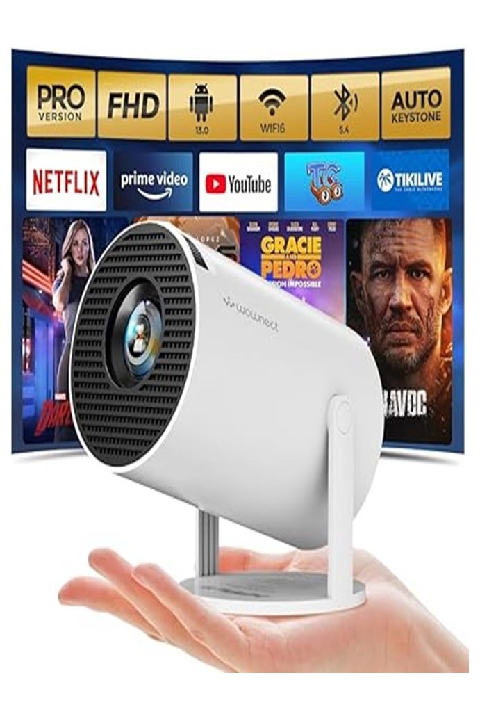 High-quality 4K projector, easy to carry and move around at home or on the go, Android 11, Wi-Fi, compatible with all TVs, HDMI input and USB port available, works with PlayStation, Apple and Android devices - Image 3