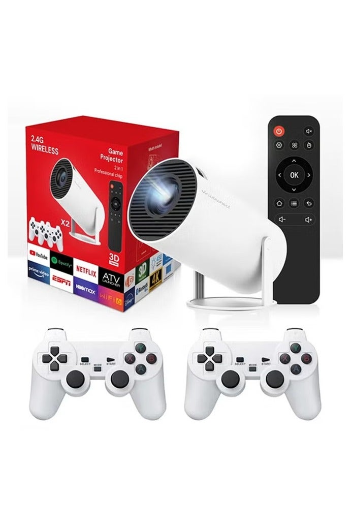 High-quality 4K projector, easy to carry and move around at home or on the go, Android 11, Wi-Fi, compatible with all TVs, HDMI input and USB port available, works with PlayStation, Apple and Android devices - Image 4