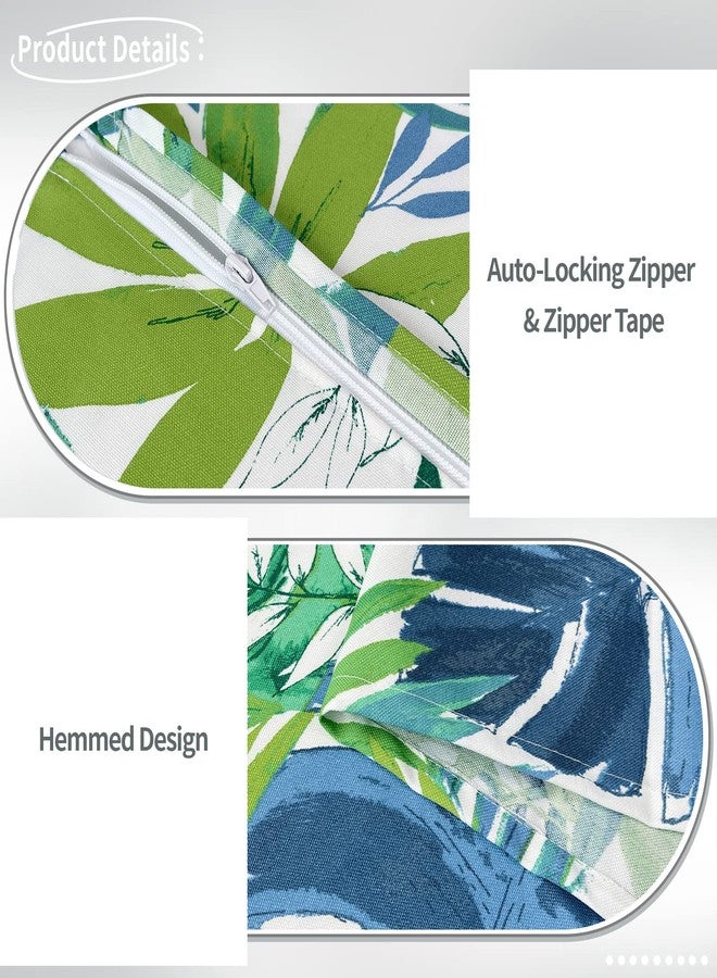 TWLEAR Outdoor Tablecloth with Umbrella Hole and Zipper, Round Table Cloth 60 inch, Patio Table Covers for Spring, Summer, Party, Backyard, Picnic, BBQs, Islamorada Blue Green - Image 5