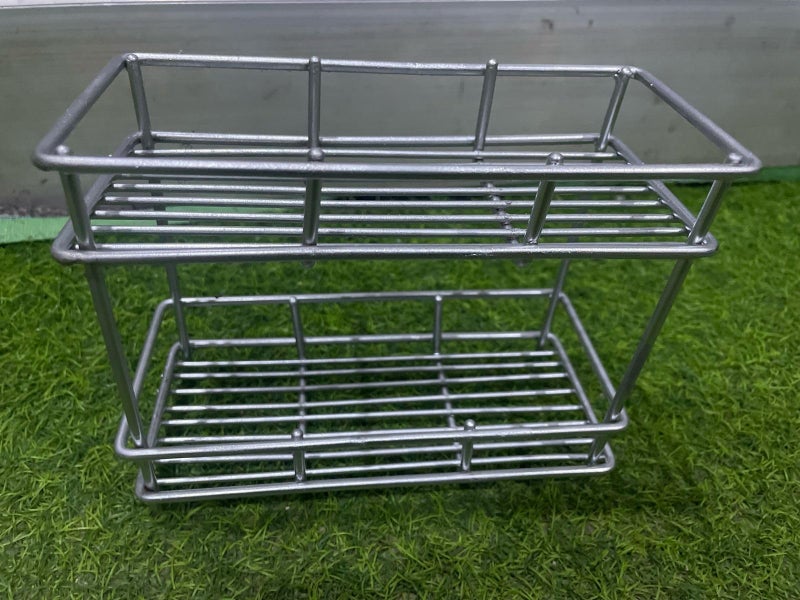 12FOR COLLECTION Stainless Steel 2 Tier Countertop Kitchen Rack|Pantry Storage Organizer | Multipurpose Storage Organizer | Kitchen Racks | Kitchen Organizer | Kitchen Accessories Rack, Tiered Shelf - Image 4