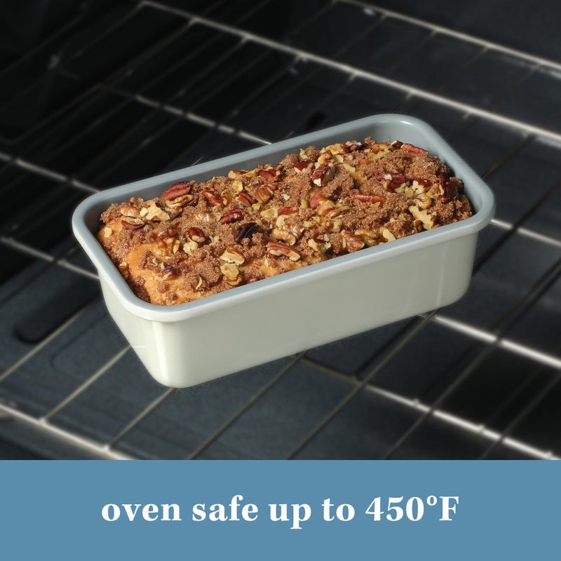 Sur La Table Kitchen Essentials Bake Sale 9 X 5 Inch PFOA, PFAS, PTFE Free Nonstick Loaf Pan - Linen White - Image 4