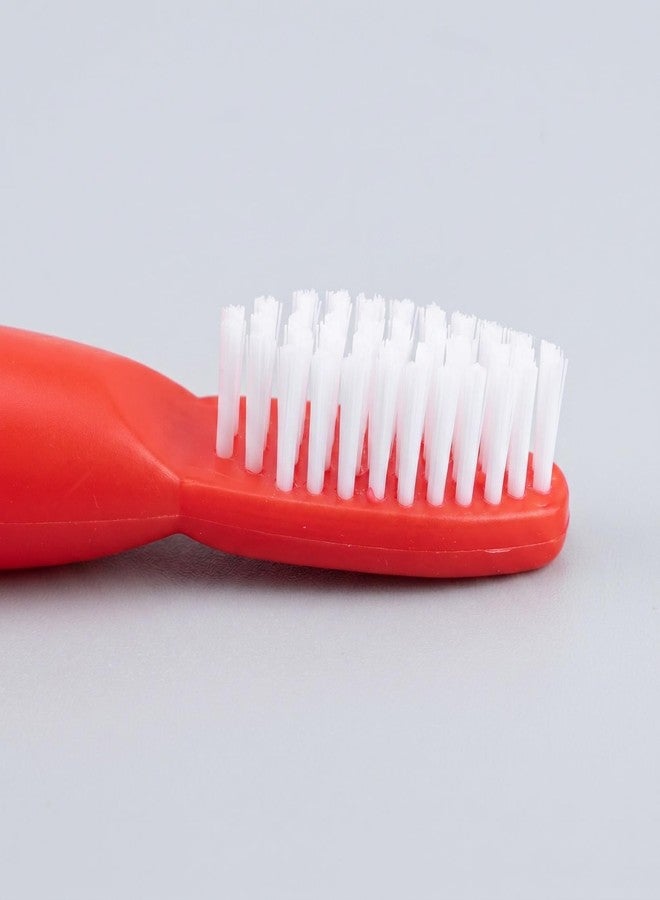 Baluue 20pcs Red Finger Toothbrush for Prisons and Mental Institutions, Short Handle Mini Oral Cleaning Brush with Soft Bristles, Portable Oral Care Tool - Image 2