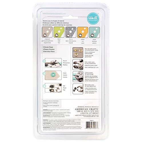 We R Memory Keepers- Crop-A-Dile Eyelet Setter, Blue Comfort Handle, for 1/8 or 3/16 Inch Holes, Grommet and Embelishment Crafting Puncher for Paper, Fabric, Leather, Plastic, and Metal - Image 5