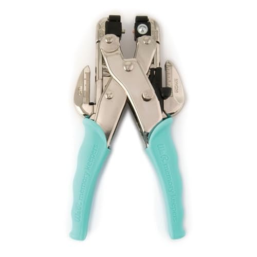 We R Memory Keepers- Crop-A-Dile Eyelet Setter, Blue Comfort Handle, for 1/8 or 3/16 Inch Holes, Grommet and Embelishment Crafting Puncher for Paper, Fabric, Leather, Plastic, and Metal - Image 1