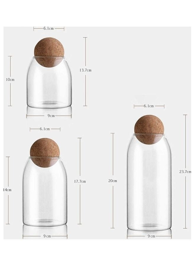 Lushh Food Storage Jar With Round Ball Cork Lid - Image 4