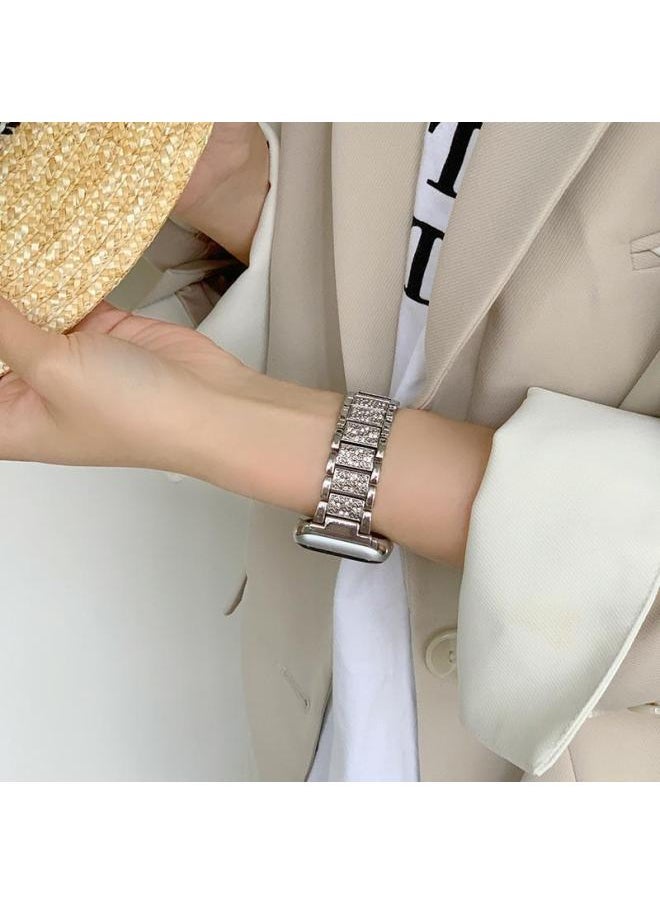 Generic - Light Luxury Thin Edge Gipper Diamond Watch Band For HuaweiGT4watch43GT21GT3pro Summer-Color:Full Diamond-Rose Gold-Specifications:For HuaweiGt3 Pro (46mm Dial)-22mm Interface - Image 1
