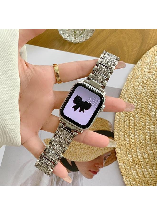 Generic - Light Luxury Thin Edge Gipper Diamond Watch Band For HuaweiGT4watch43GT21GT3pro Summer-Color:Full Diamond-Rose Gold-Specifications:For HuaweiGt3 Pro (46mm Dial)-22mm Interface - Image 1