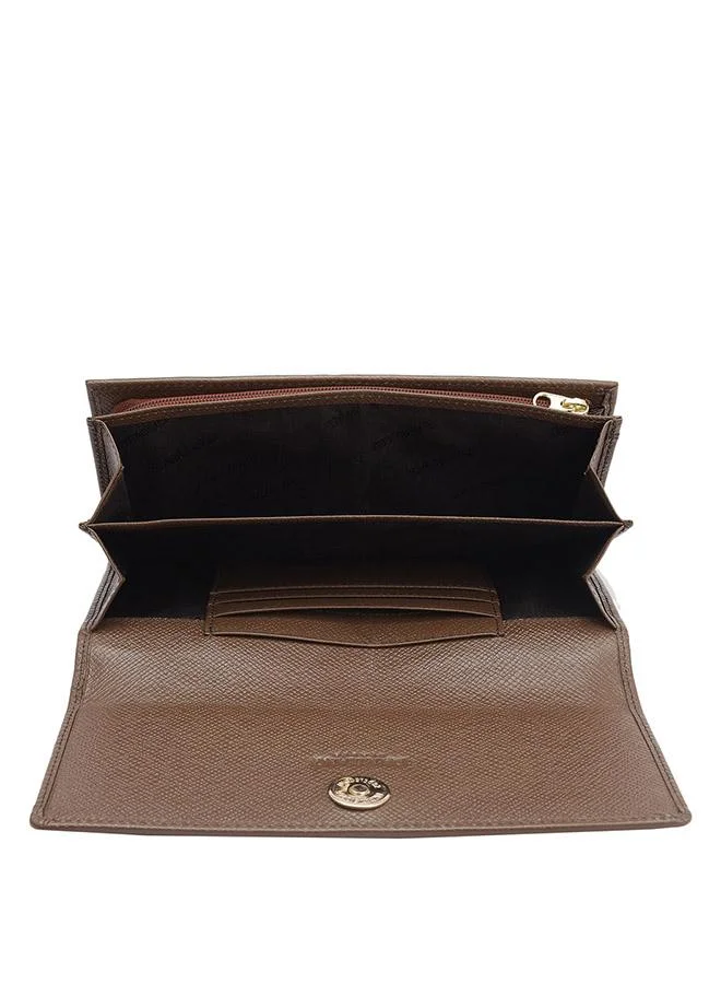 Da Milano Genuine Leather Brown Ladies Wallet