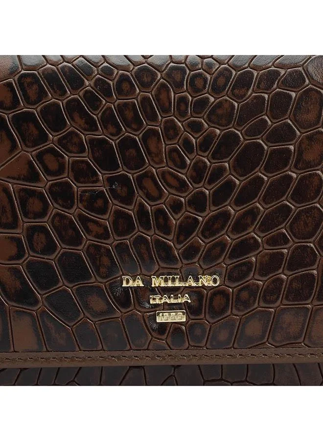 Da Milano Genuine Leather Brown Ladies Wallet