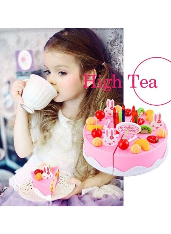 Generic - B&K 38 PCS Pretend Play Birthday Cake for Kids Cutting Birthday Cake Toy with Candles Fruit Dessert and More Toy Cake Set for Girls & Boys  Aged 3 4 5 6 7 Years. - Image 1