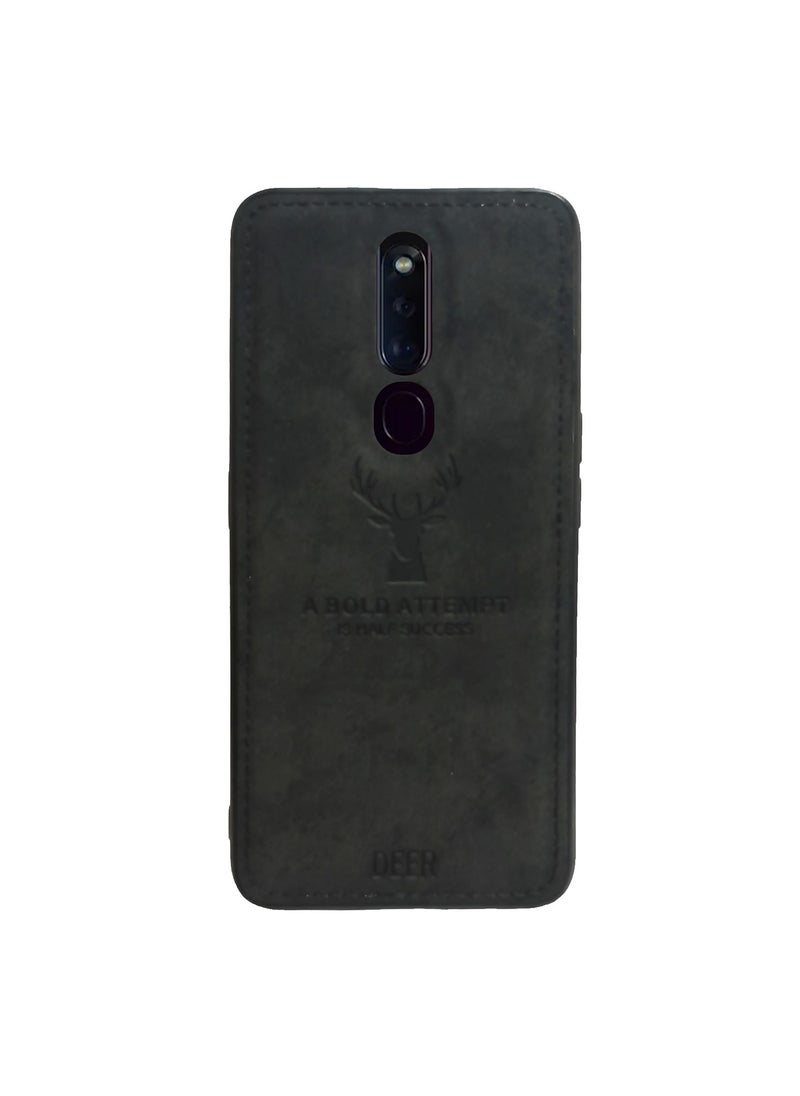 Generic - ELMO3EZZ Oppo F11 Pro Digital Luxury Soft Texture Patterned TPU Cloth Case, Dirt-Resistant, Anti-Shock, Anti-Fingerprint, Full Body Protective For Oppo F11 Pro (Black) - Image 1