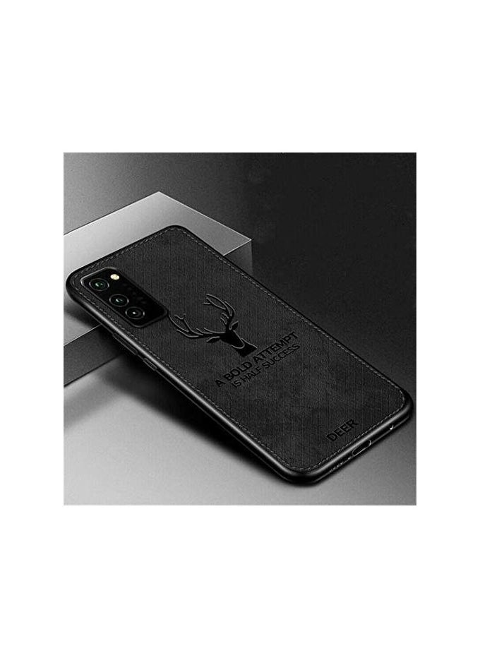Generic - ELMO3EZZ Oppo F11 Pro Digital Luxury Soft Texture Patterned TPU Cloth Case, Dirt-Resistant, Anti-Shock, Anti-Fingerprint, Full Body Protective For Oppo F11 Pro (Black) - Image 1