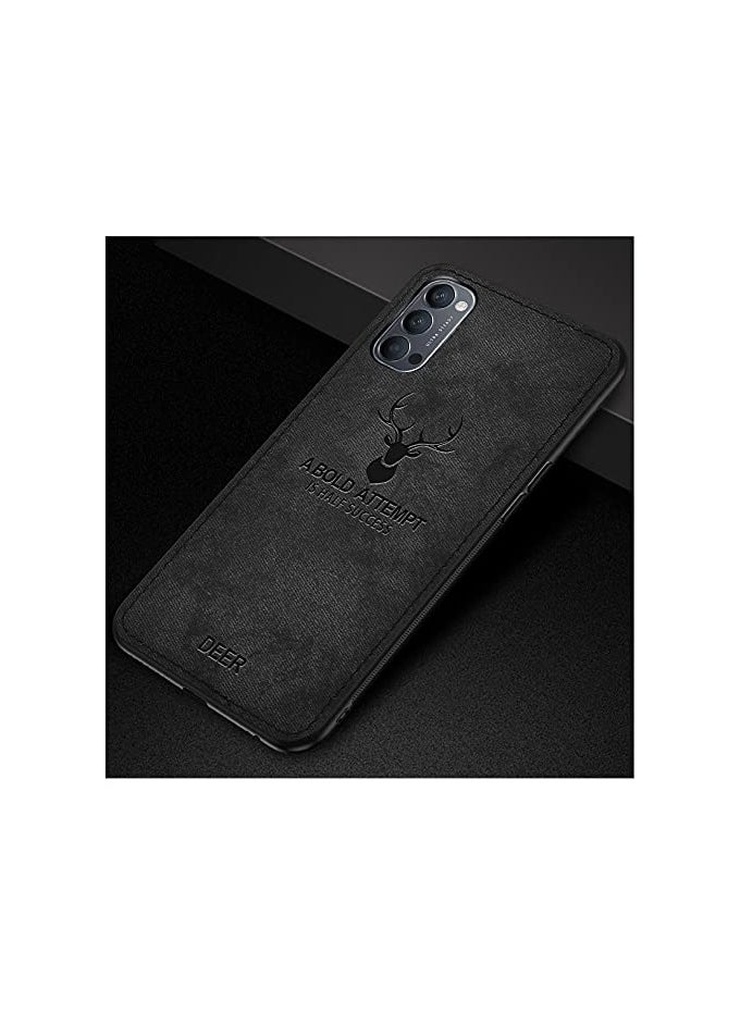 Generic - ELMO3EZZ Oppo F11 Pro Digital Luxury Soft Texture Patterned TPU Cloth Case, Dirt-Resistant, Anti-Shock, Anti-Fingerprint, Full Body Protective For Oppo F11 Pro (Black) - Image 1