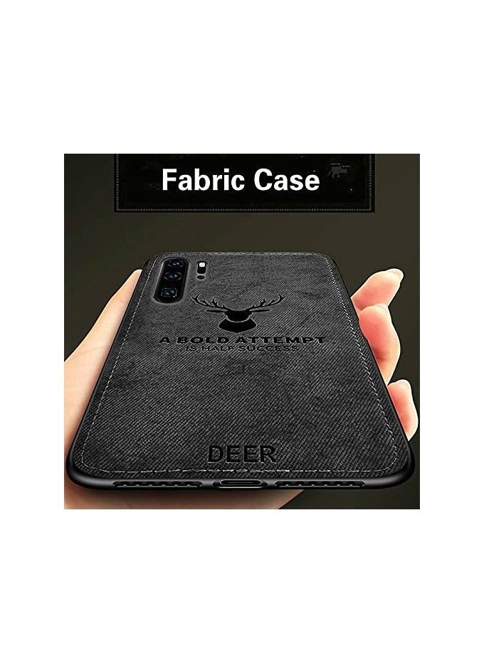 Generic - ELMO3EZZ Oppo F11 Pro Digital Luxury Soft Texture Patterned TPU Cloth Case, Dirt-Resistant, Anti-Shock, Anti-Fingerprint, Full Body Protective For Oppo F11 Pro (Black) - Image 1